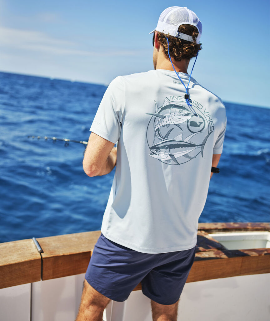 Tuna Circle Short-Sleeve Harbor Performance Tee