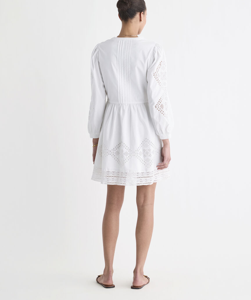 Nora Pintuck Eyelet Dress