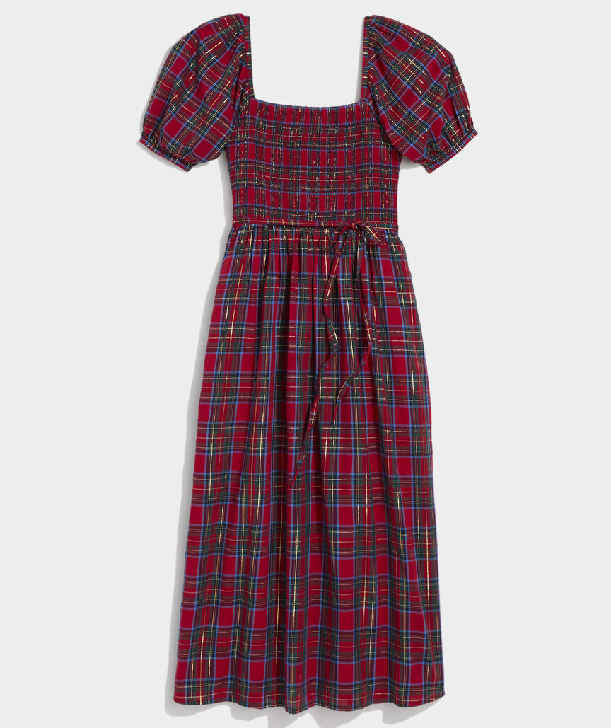 Ellen Puff-Sleeve Midi Dress