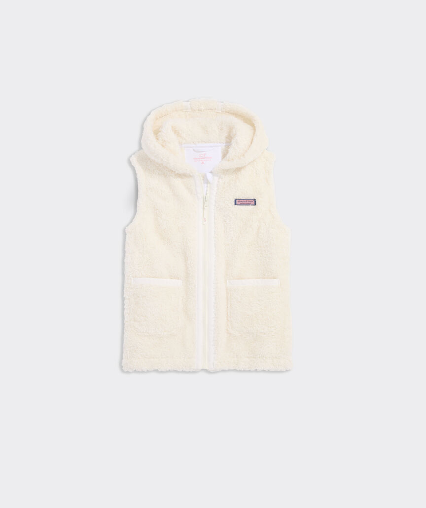 Girls' Teddy Fleece Hooded Vest