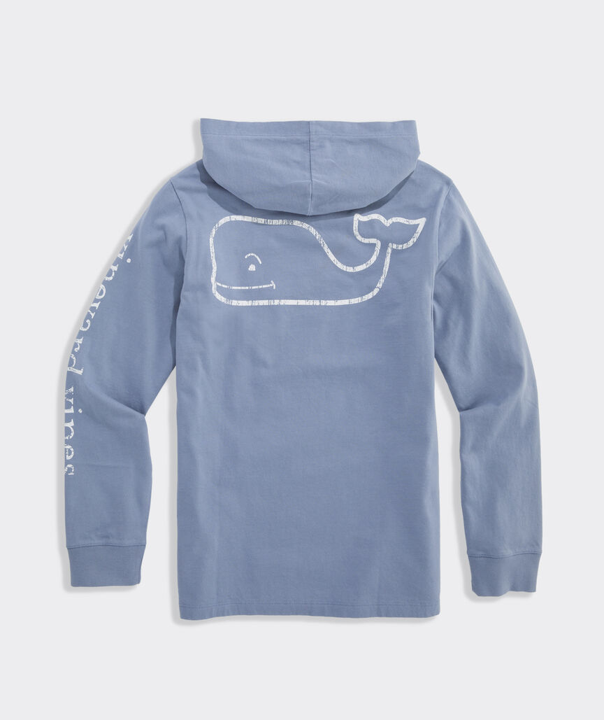 Boys' Vintage Whale Long-Sleeve Hoodie Tee