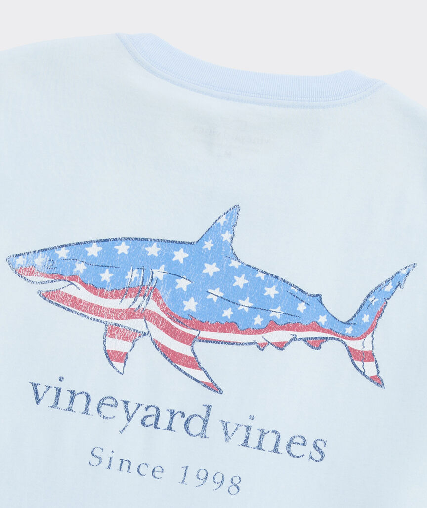 Flag Shark Short-Sleeve Pocket Tee