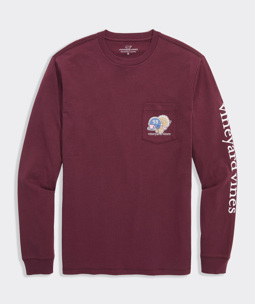 Football Turkey Whale Long-Sleeve Pocket Tee