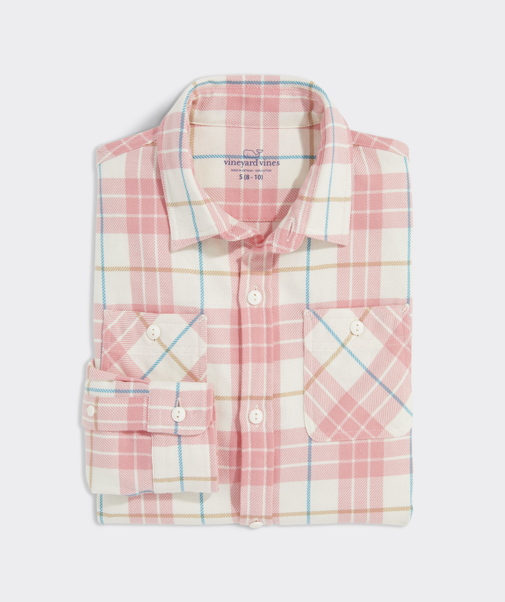 Boys' Cotton Twill Plaid Shirt