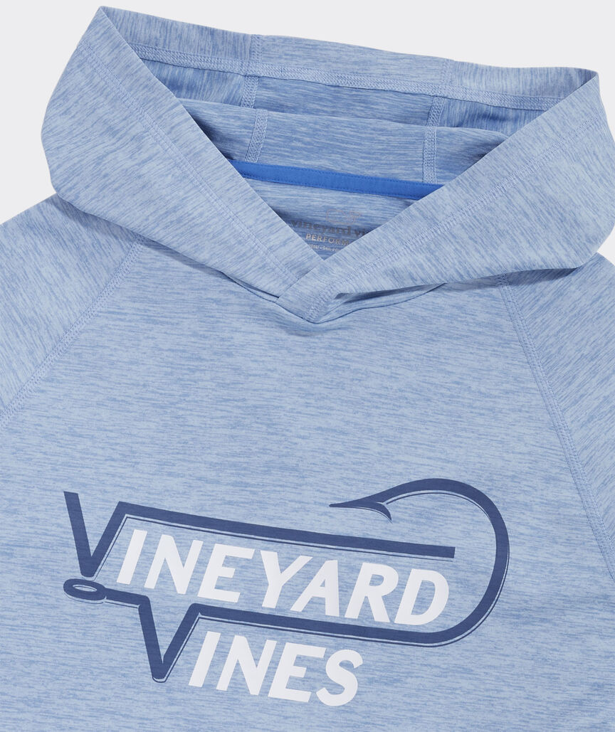 Shop Fish Hook LongSleeve Harbor Performance Hoodie Tee at vineyard vines