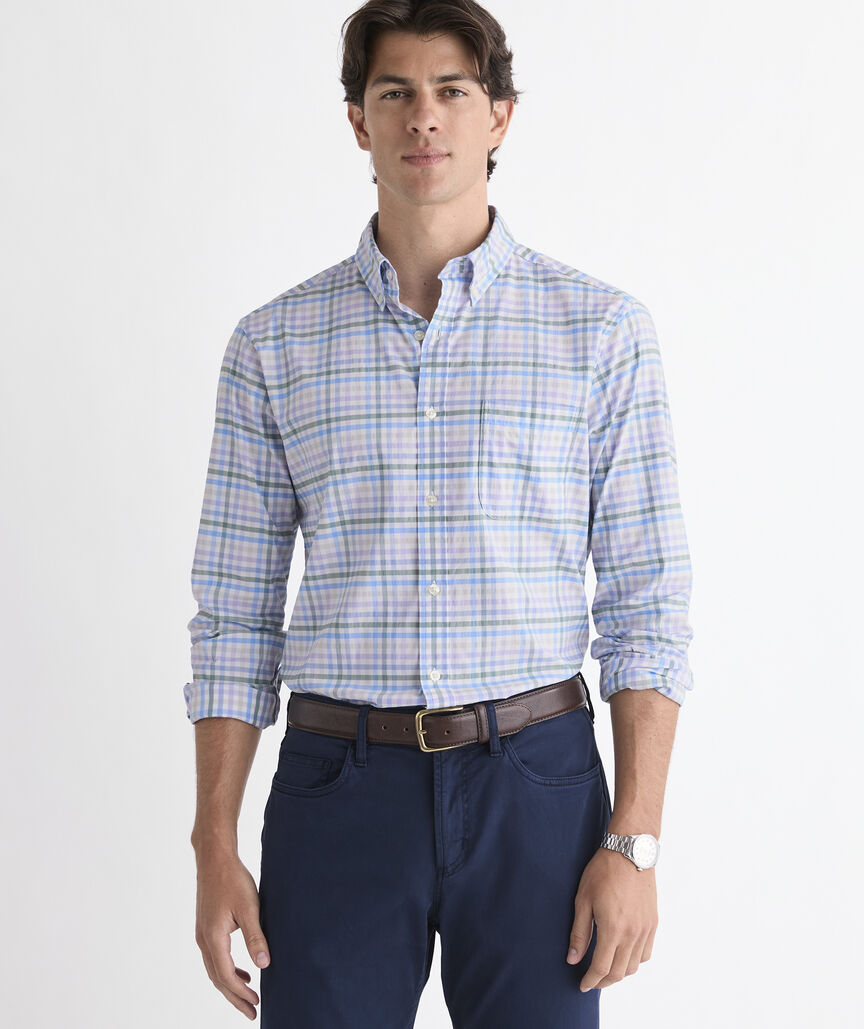 Performance Cotton Tattersall Shirt