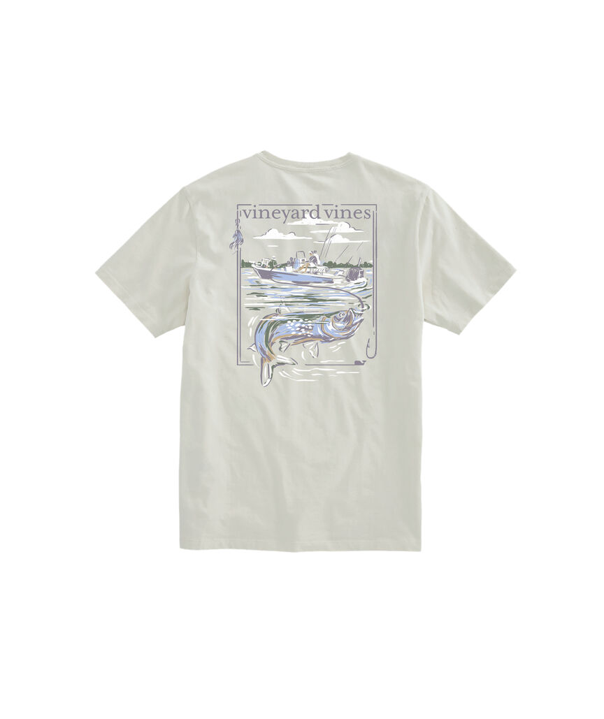 OUTLET Painted Tarpon Fishing Short-Sleeve Pocket Tee