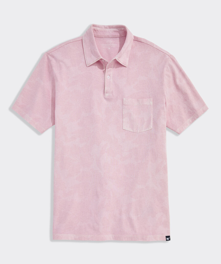 Surf Hibiscus Print Polo