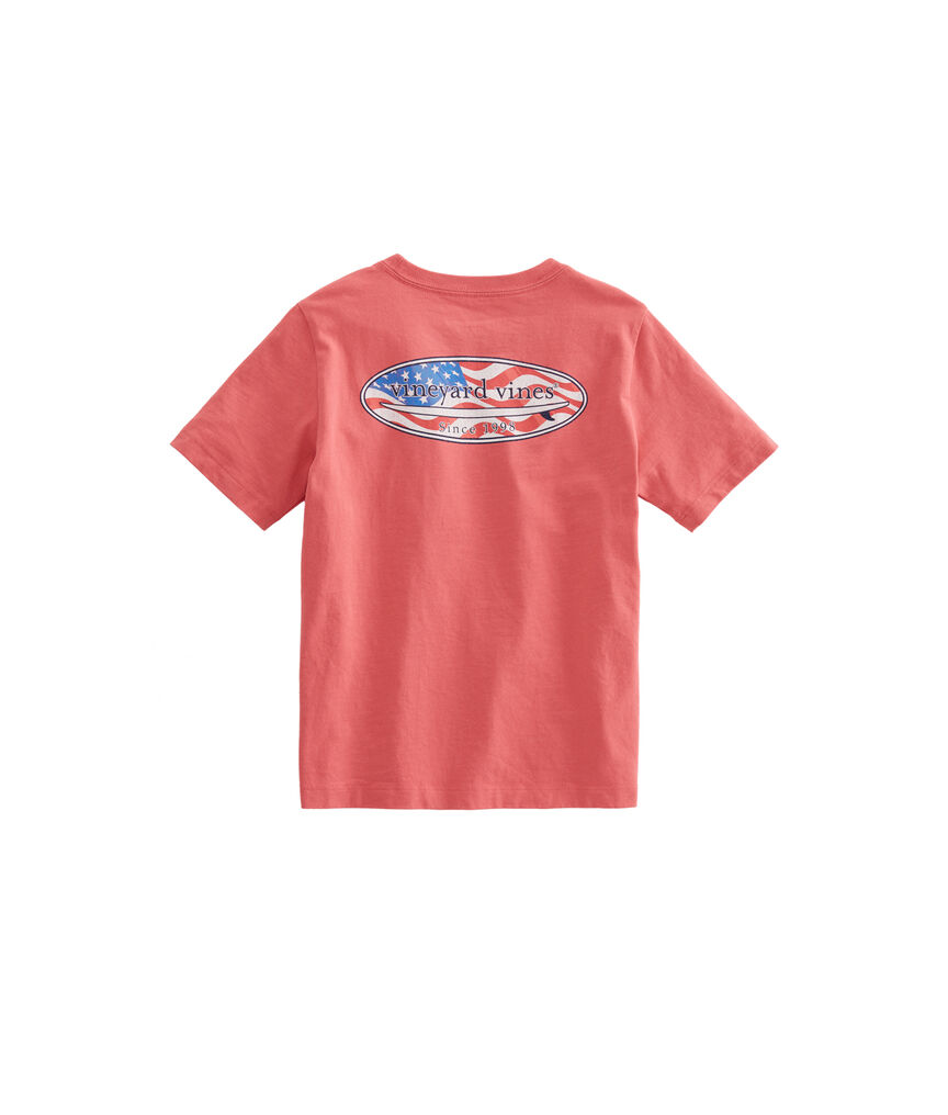 Boys USA Surf Logo Pocket T-Shirt