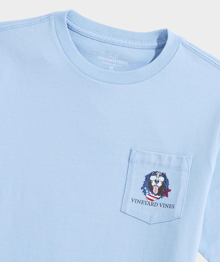 Boys' USA Mountain Dog Short-Sleeve Pocket Tee