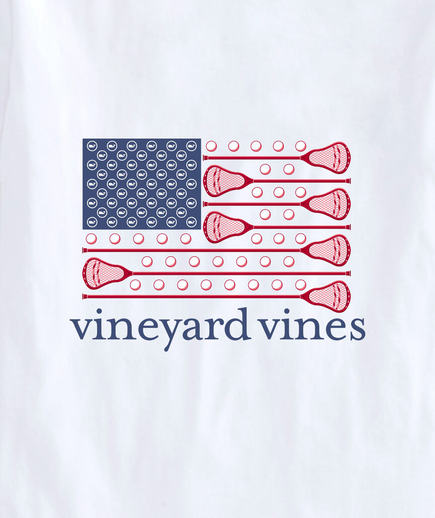 OUTLET USA Lacrosse Flag Short-Sleeve Pocket Tee