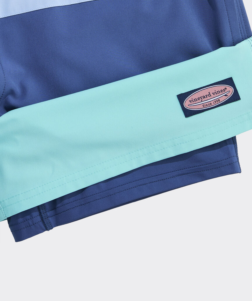 7 Inch Short Liner Colorblock Chappy Swim Trunks