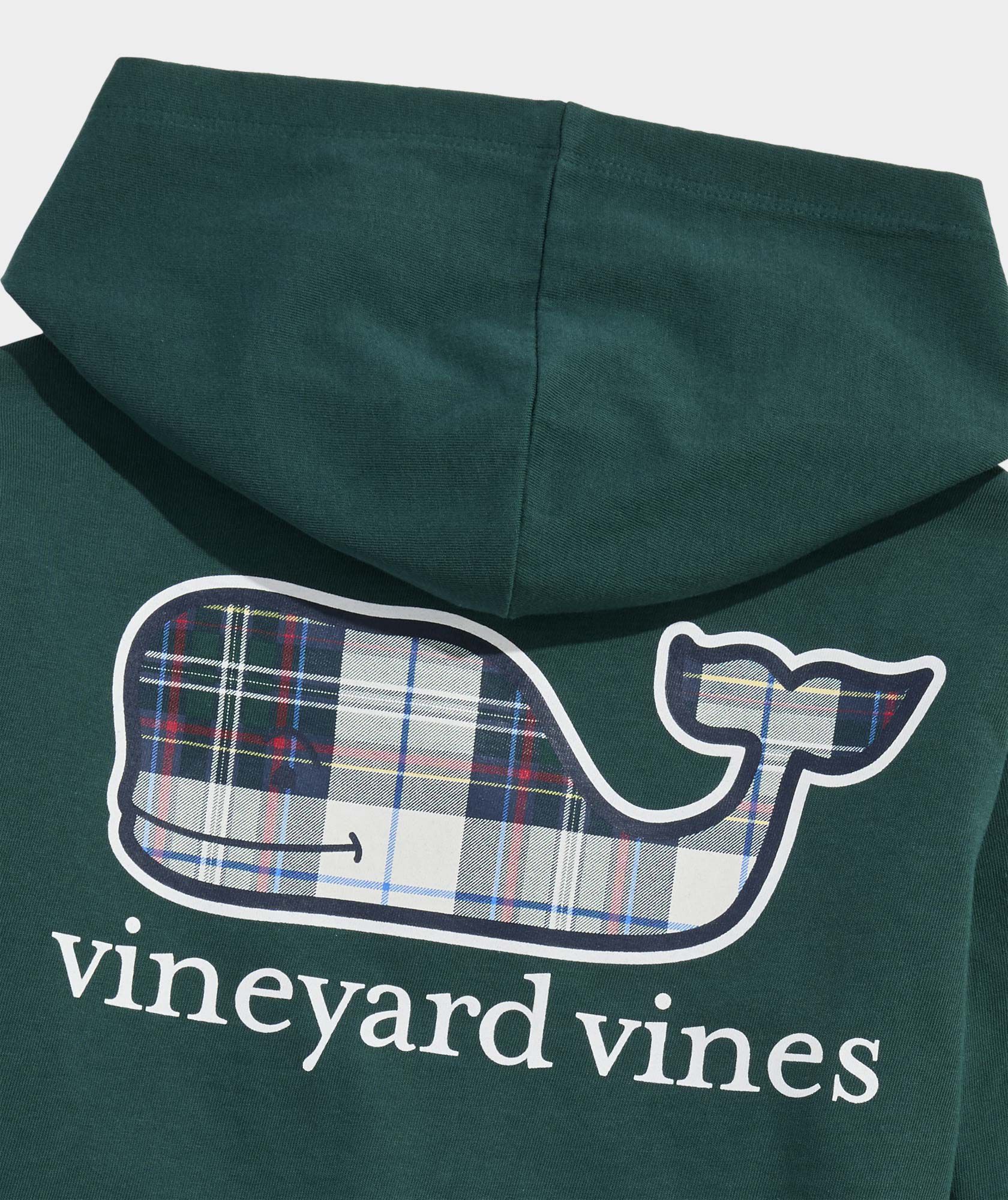 Boys' Plaid Whale Hoodie Tee
