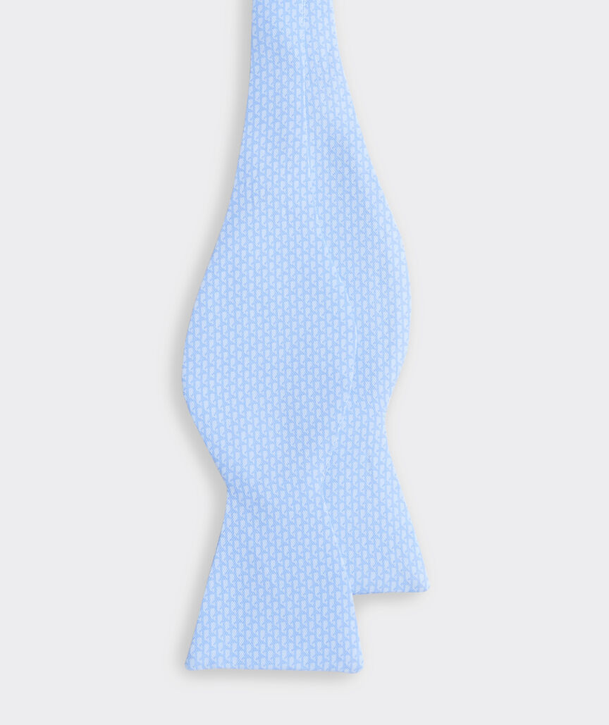 Micro Whales Silk Bow Tie