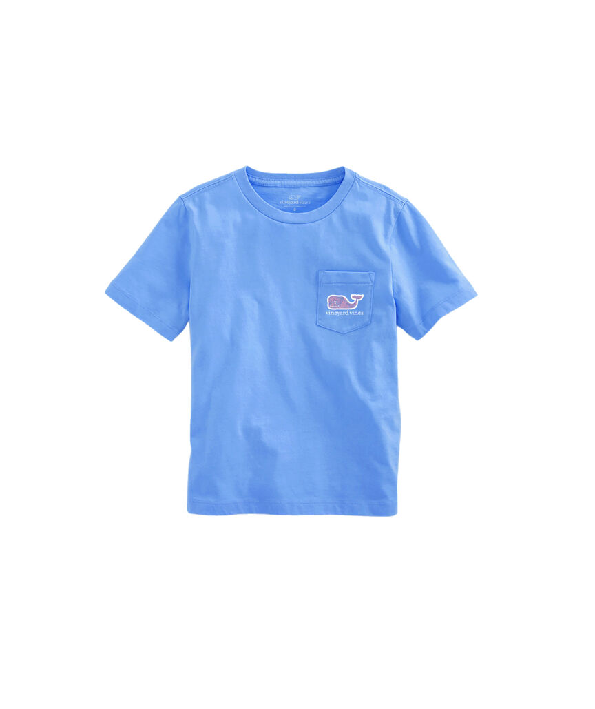 OUTLET Girls' Pineapple & Flower Whale Short-Sleeve Pocket Tee