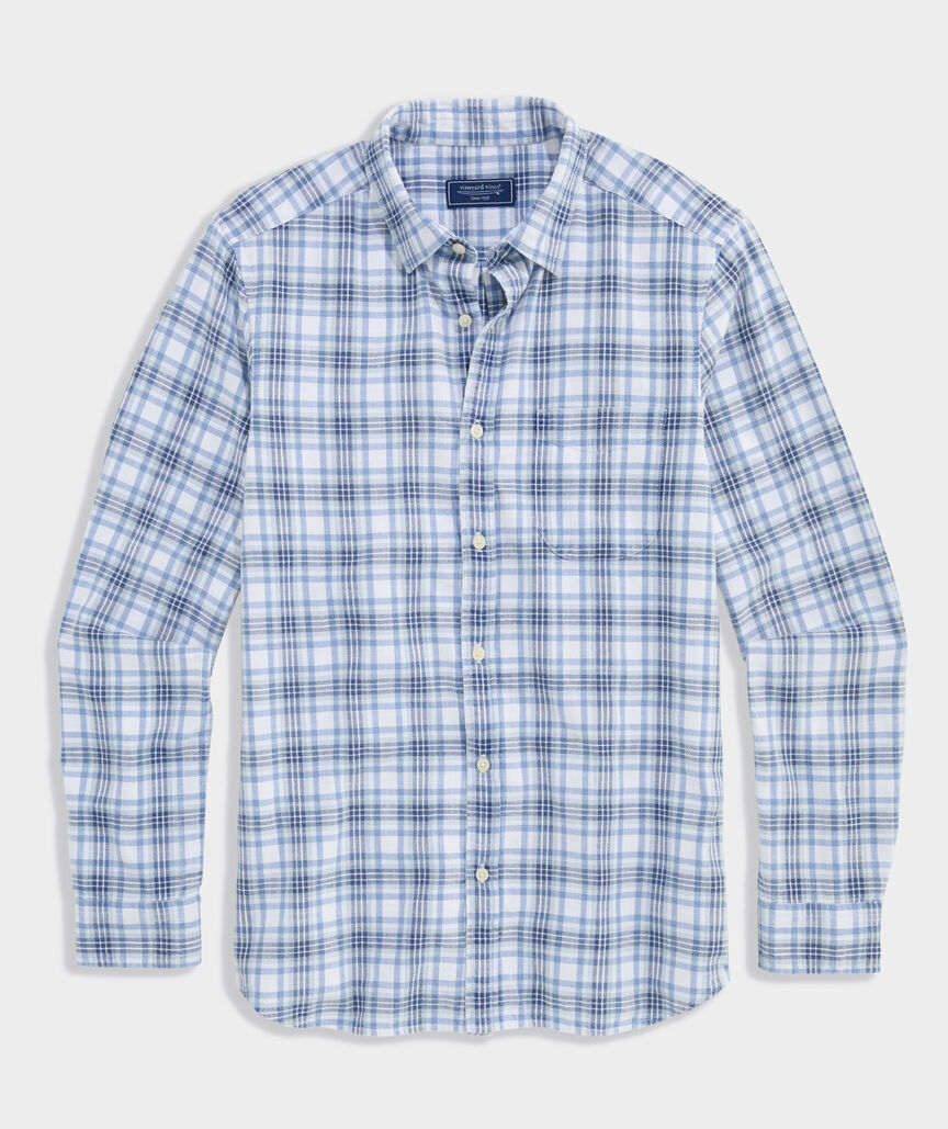 Sandstone Plaid Island Cotton Shirt