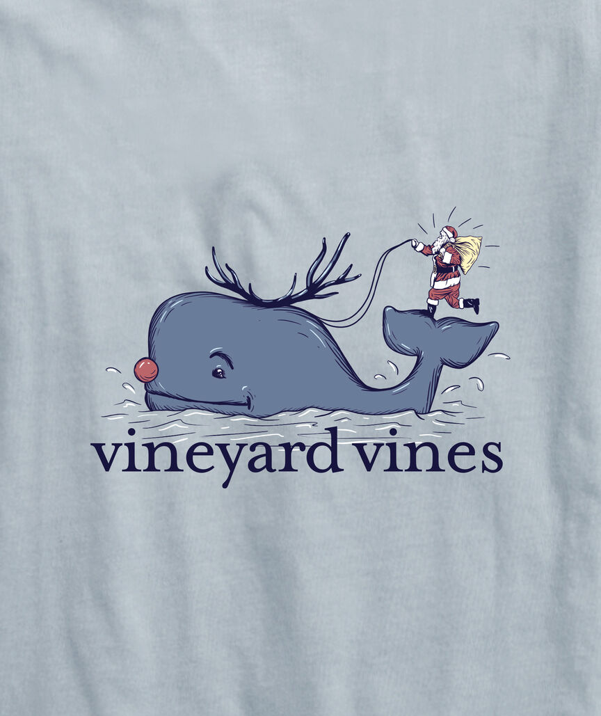 OUTLET Boys' Sleigh Ride Whale Long-Sleeve Pocket Tee