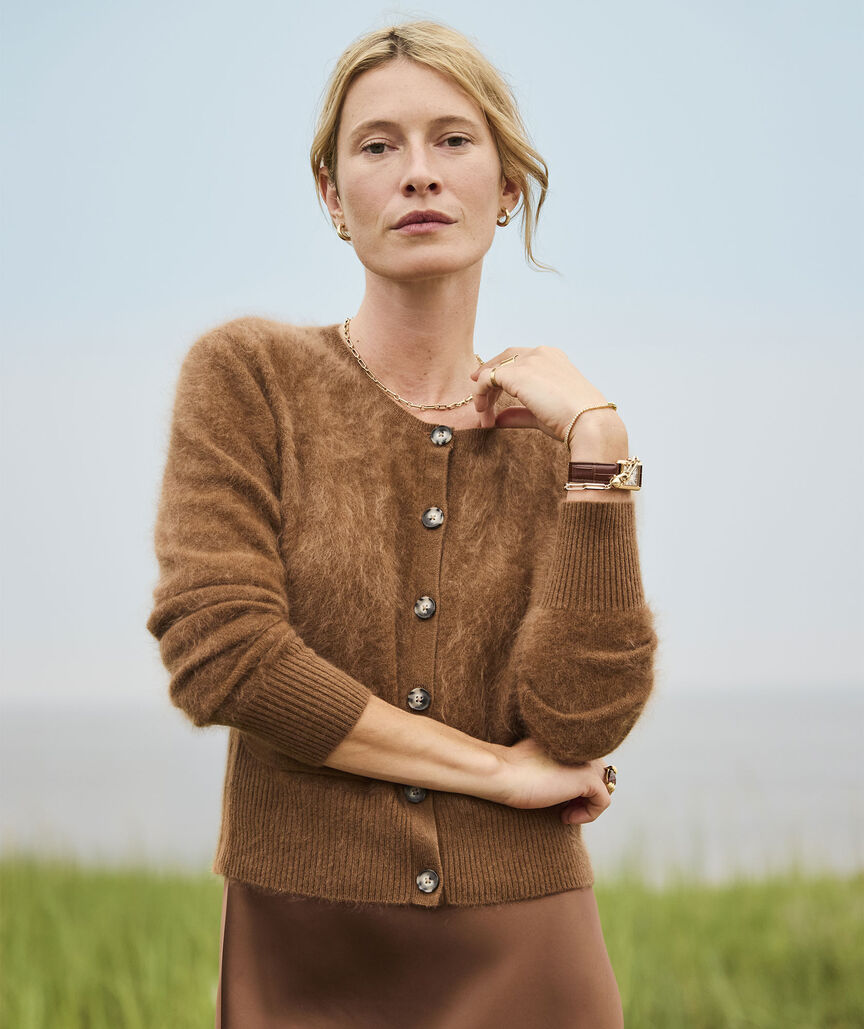 Brushed Cashmere Cardigan