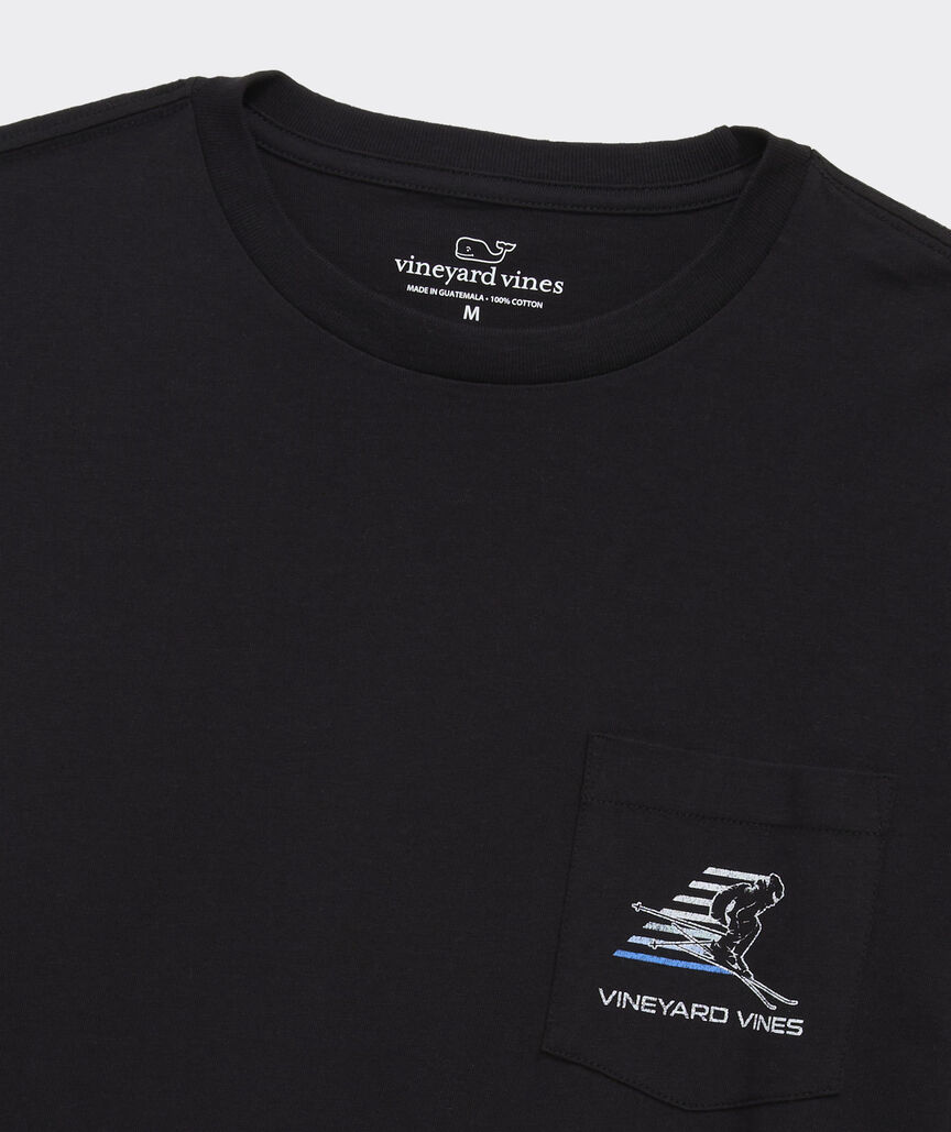 Retro Skier Long-Sleeve Pocket Tee