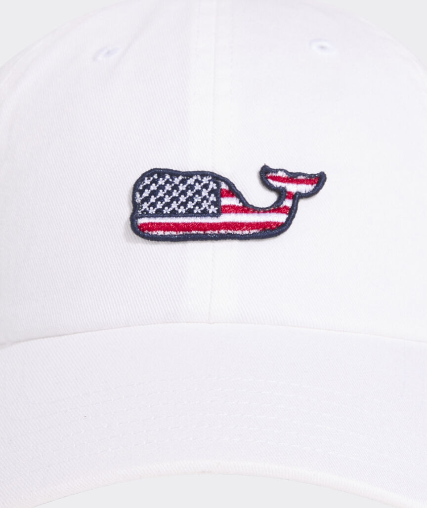 American Flag Whale Patch Classic Baseball Hat