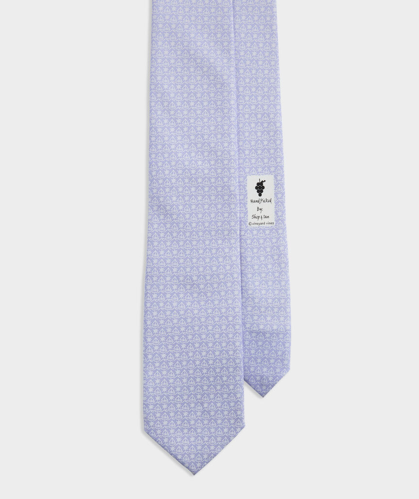 Simple Sailboat Silk Tie