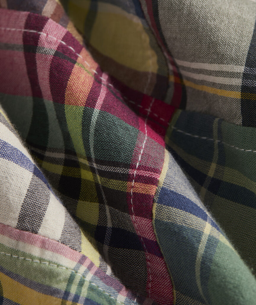 Birdie Madras Popover Top