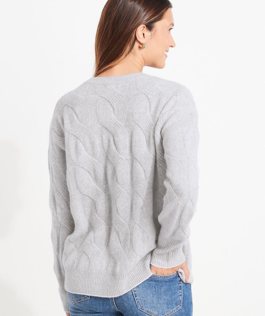 Seaspun Cashmere Cable-Knit Crewneck Sweater