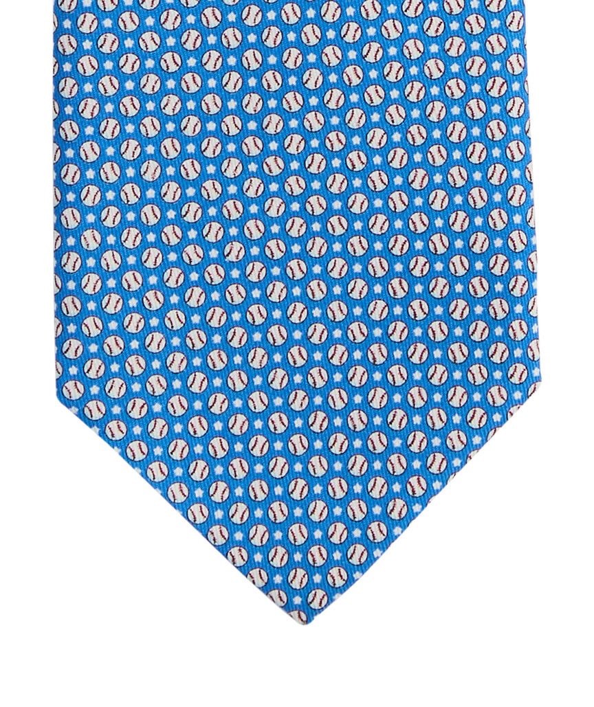 OUTLET Baseballs & Stars Silk Tie
