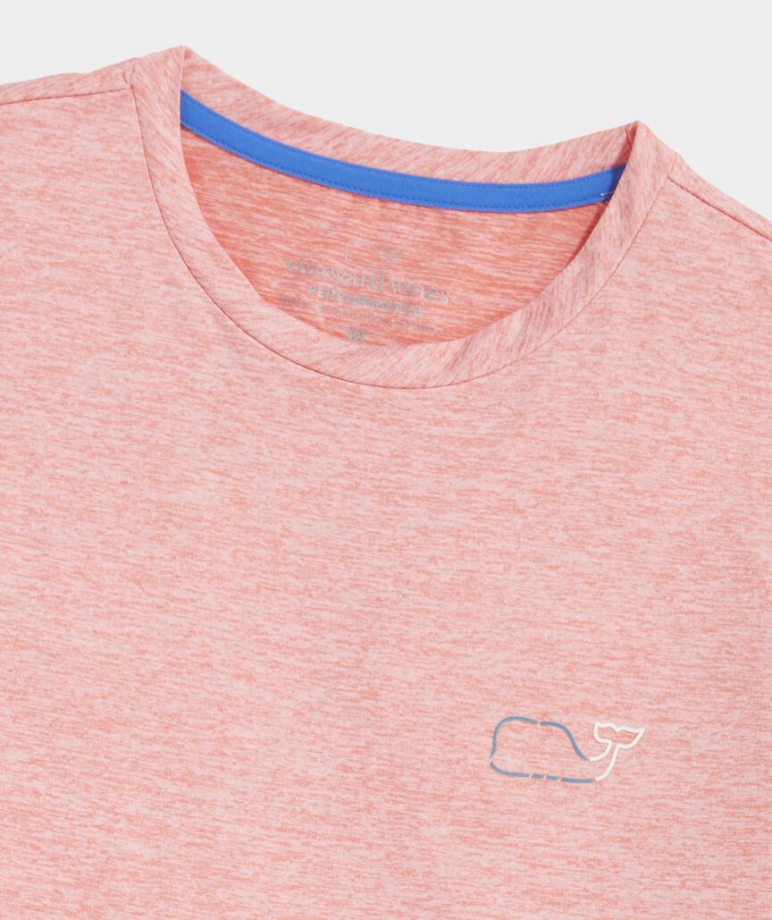 Whale Outline Short-Sleeve Harbor Performance Tee