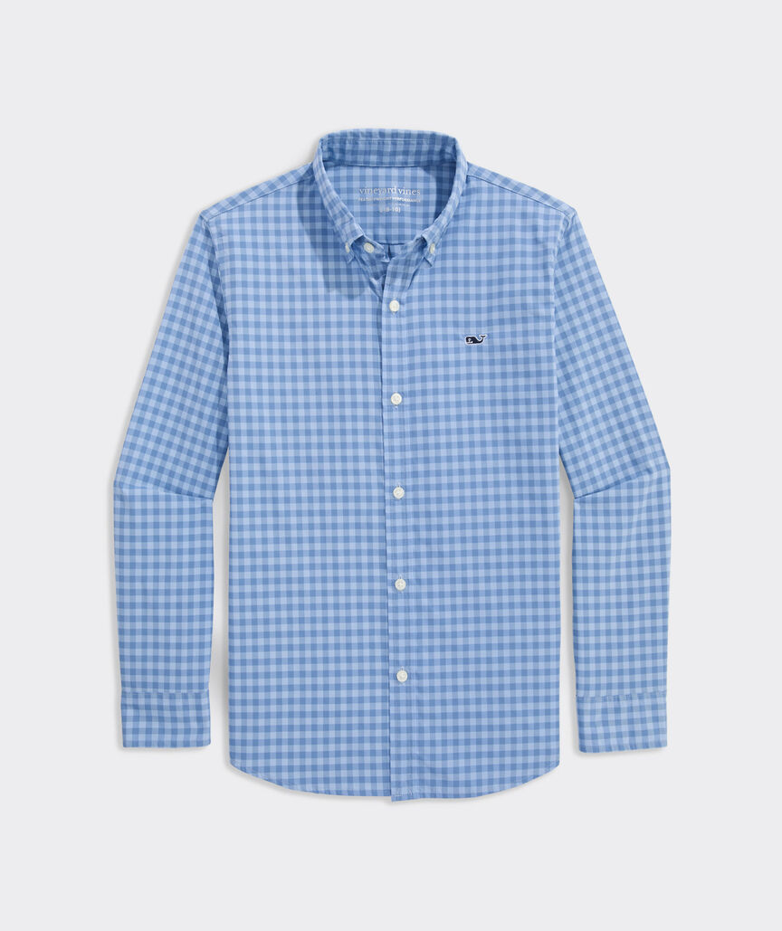 Boys' Performance Topsail Gingham Featherweight Shirt