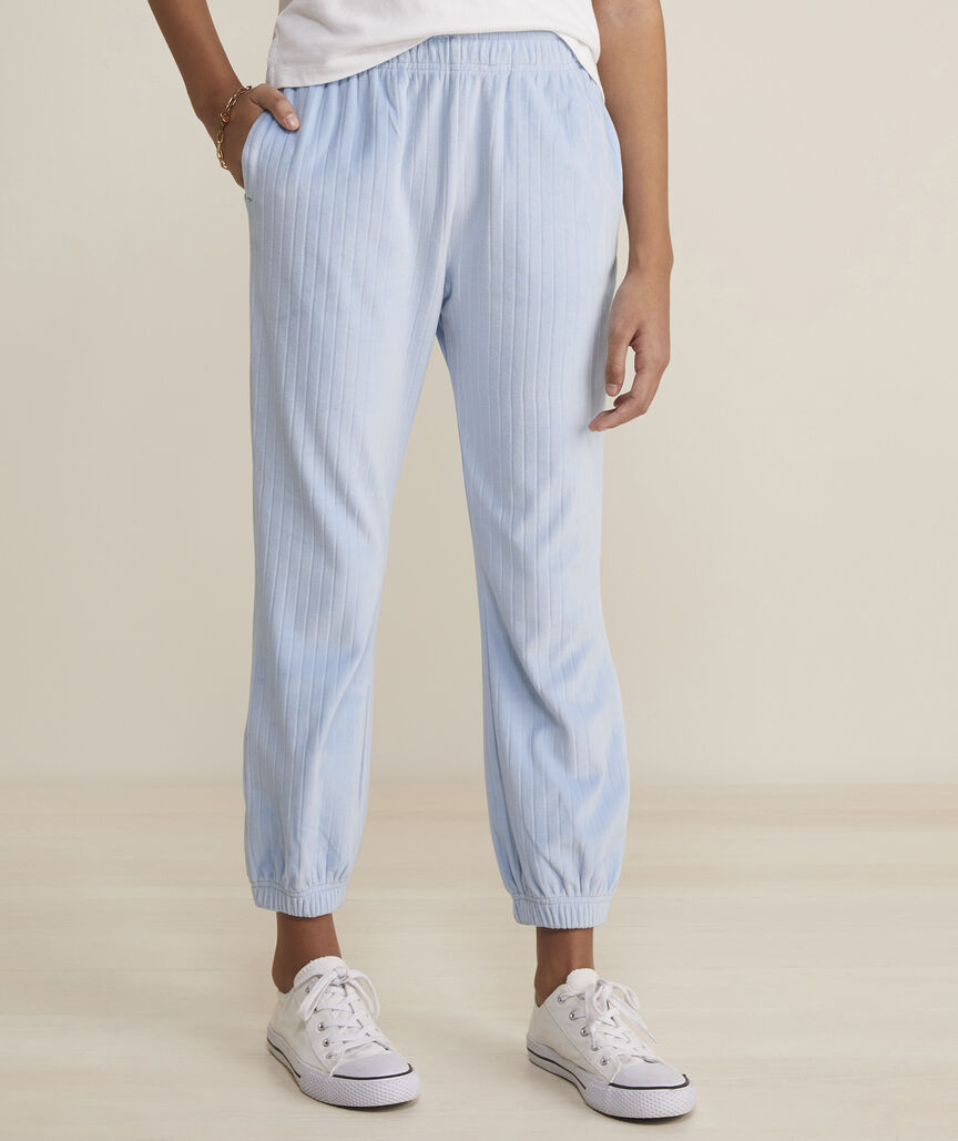 Girls' Plush Ribbed Joggers