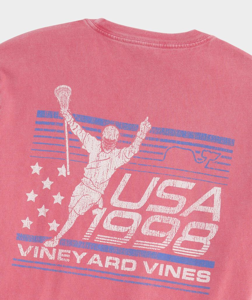 Drift Dye USA Lacrosse Short-Sleeve Pocket Tee