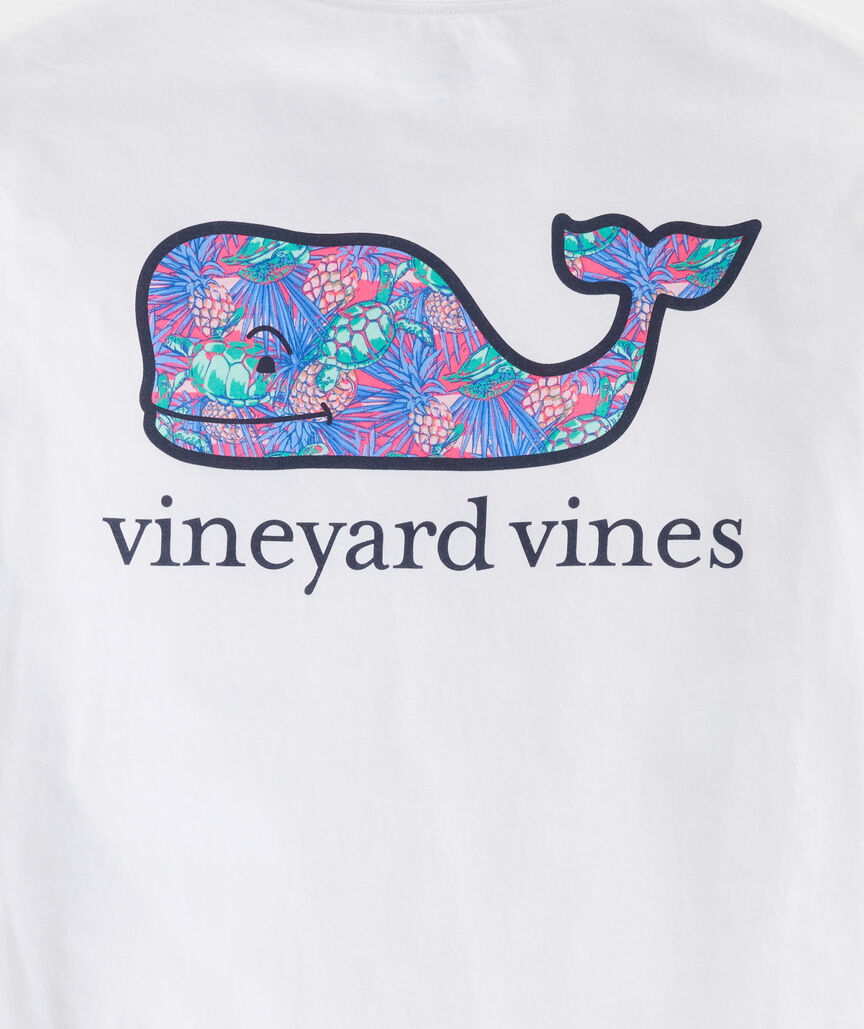 Turtle Palm Whale Fill Short-Sleeve Pocket Tee