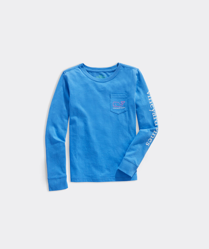Girls' Long-Sleeve Glow In The Dark Pocket Tee
