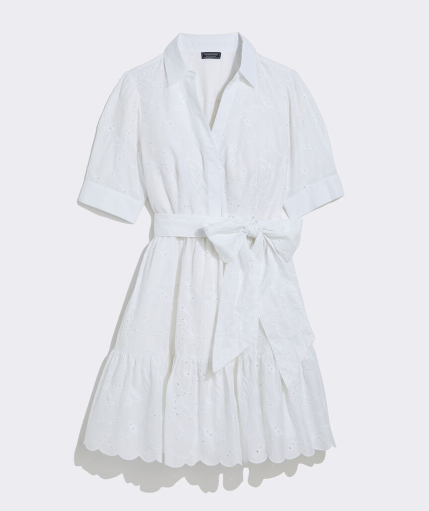 Anne Eyelet Shirtdress