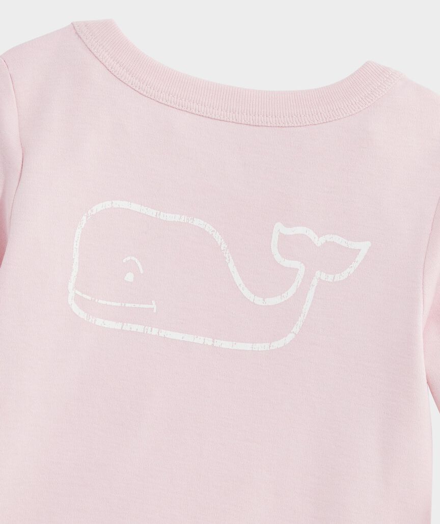 Baby Long-Sleeve Vintage Whale Body Suit