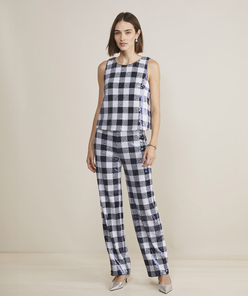 Sequin Check Trouser
