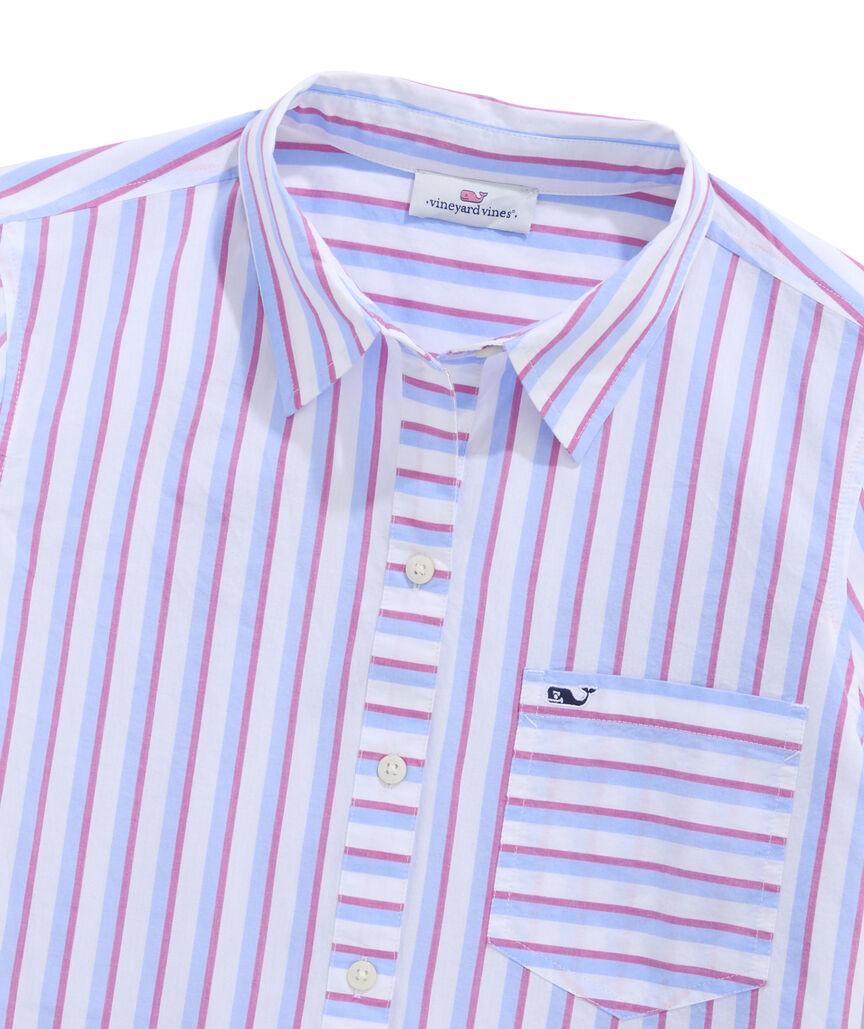OUTLET Women's Blooming Stripe Relaxed Button-Down