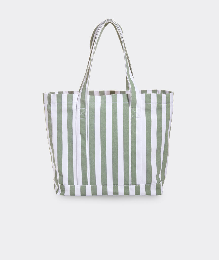 Striped Washed Canvas Beach Tote