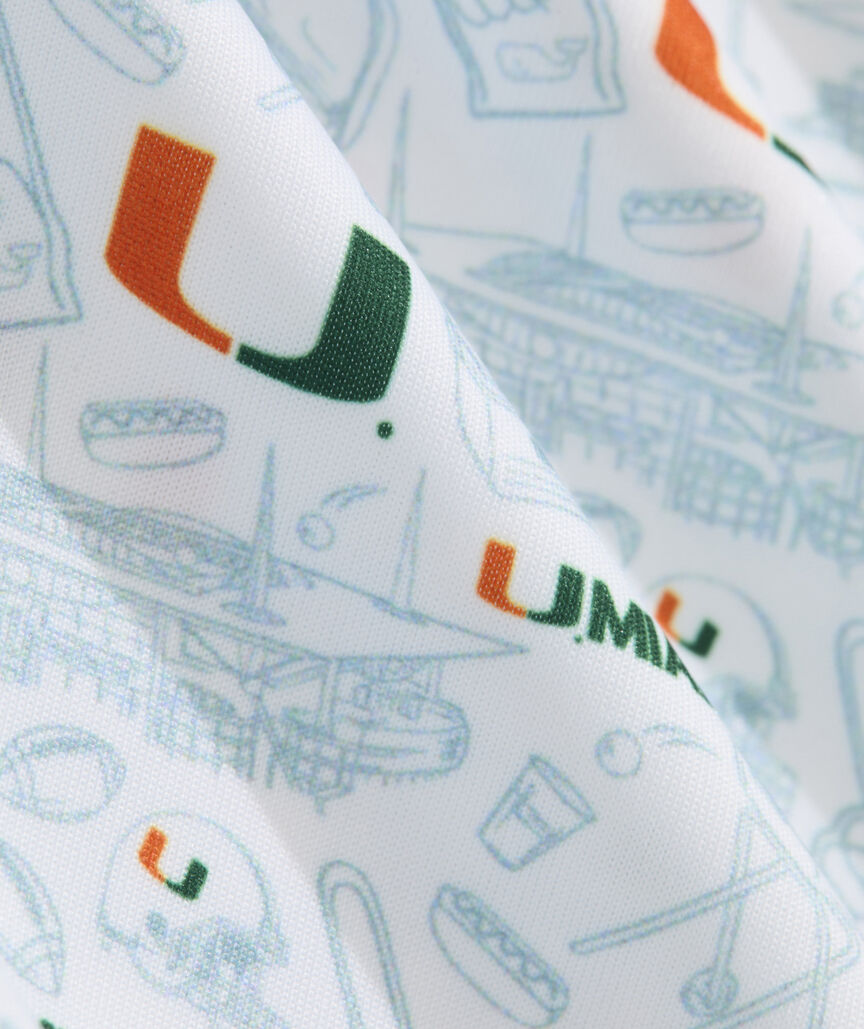 University of Miami Performance Printed Sankaty Polo