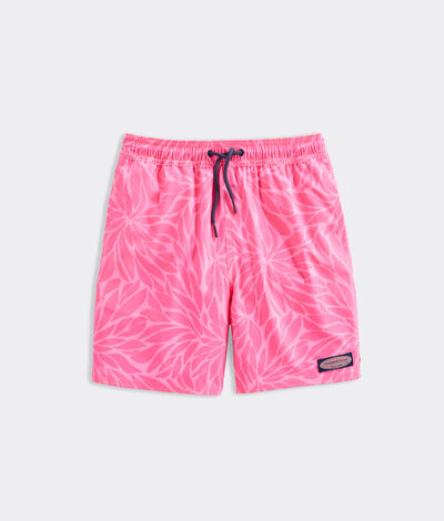 twin matching swimwear, boys pink swim trunks