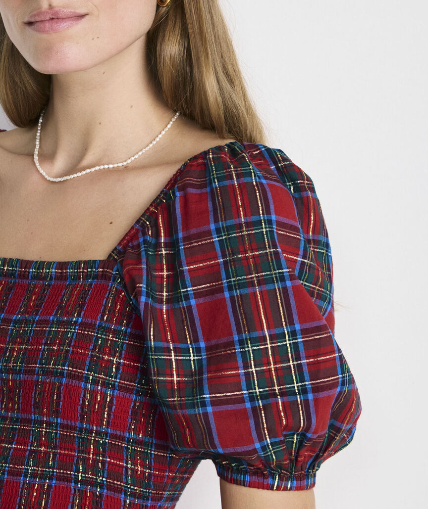 Ellen Puff-Sleeve Midi Dress