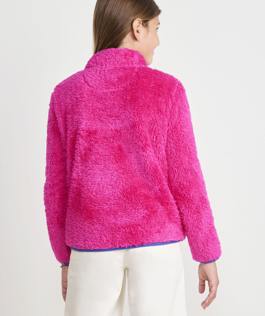 Girls' Teddy Fleece Snap Pullover