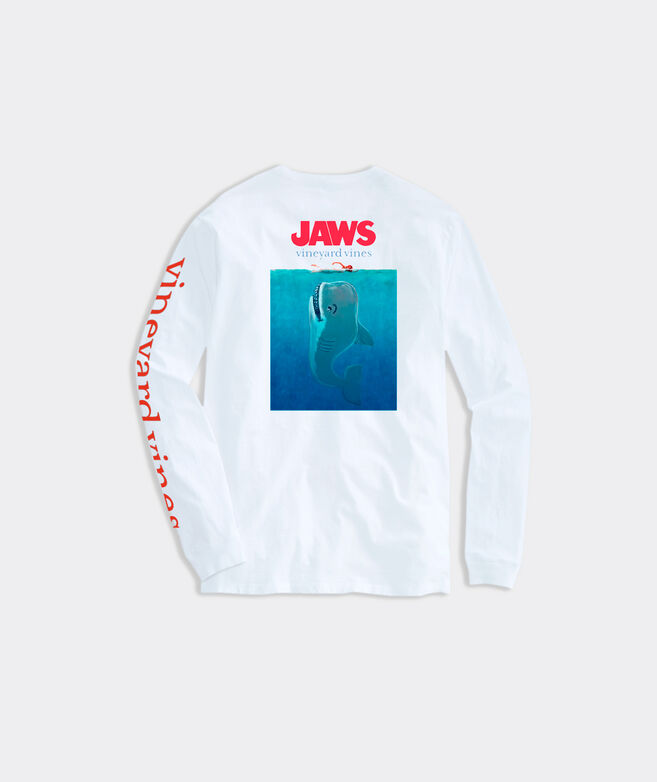 Shop Vineyard Vines X Jaws Whale Shark Poster Long Sleeve Pocket Tee At Vineyard Vines