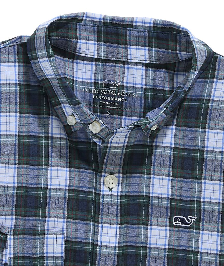 OUTLET Boys' Performance Nylon Plaid Shirt