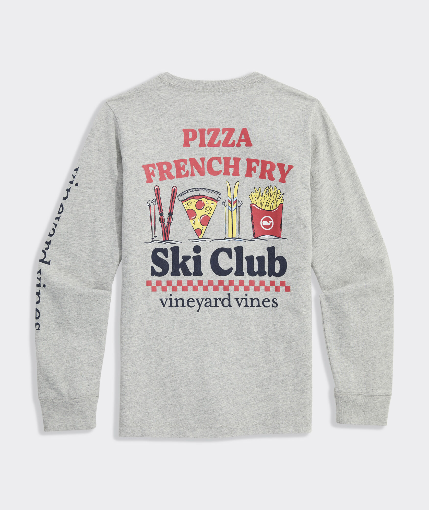 Boys' Pizza French Fry Ski Club Long-Sleeve Pocket Tee