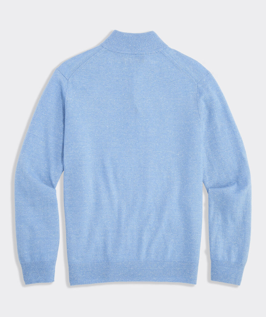 Cashmere Linen Quarter Zip