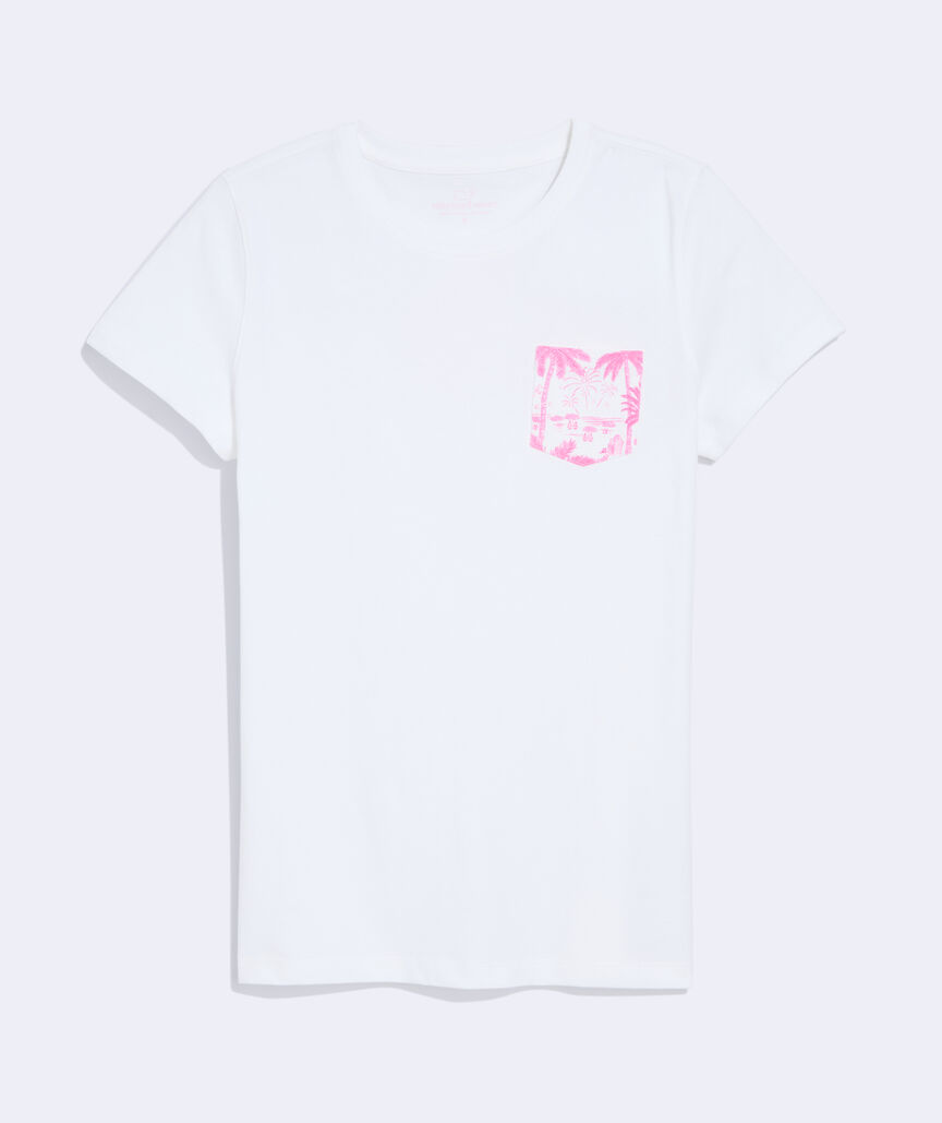 Women's Beachy Toile Whale Short-Sleeve Pocket Tee