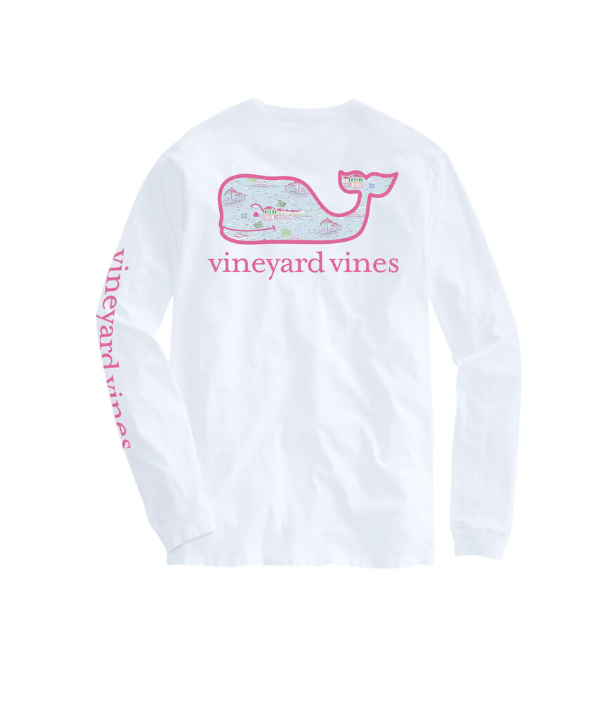 OUTLET Women's BVI Scenic Whale Long-Sleeve Pocket Tee