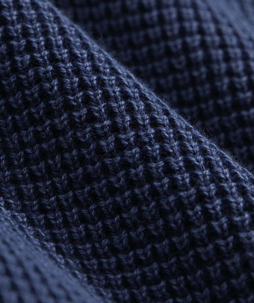 Garment-Dyed Beach Waffle Crewneck